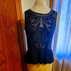 Y2k Juniors Elegant Black Sleeveless Top